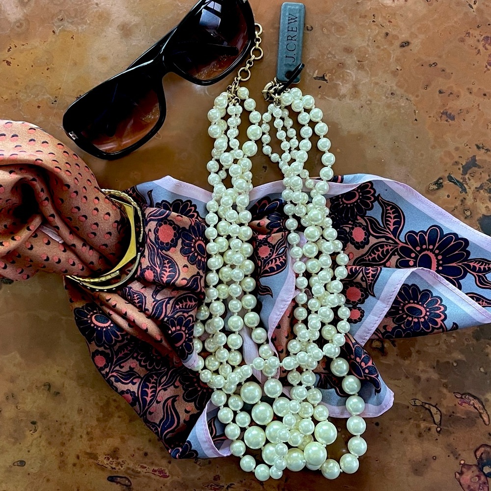J. CREW Pearl Hammock Statement Necklace NWT
